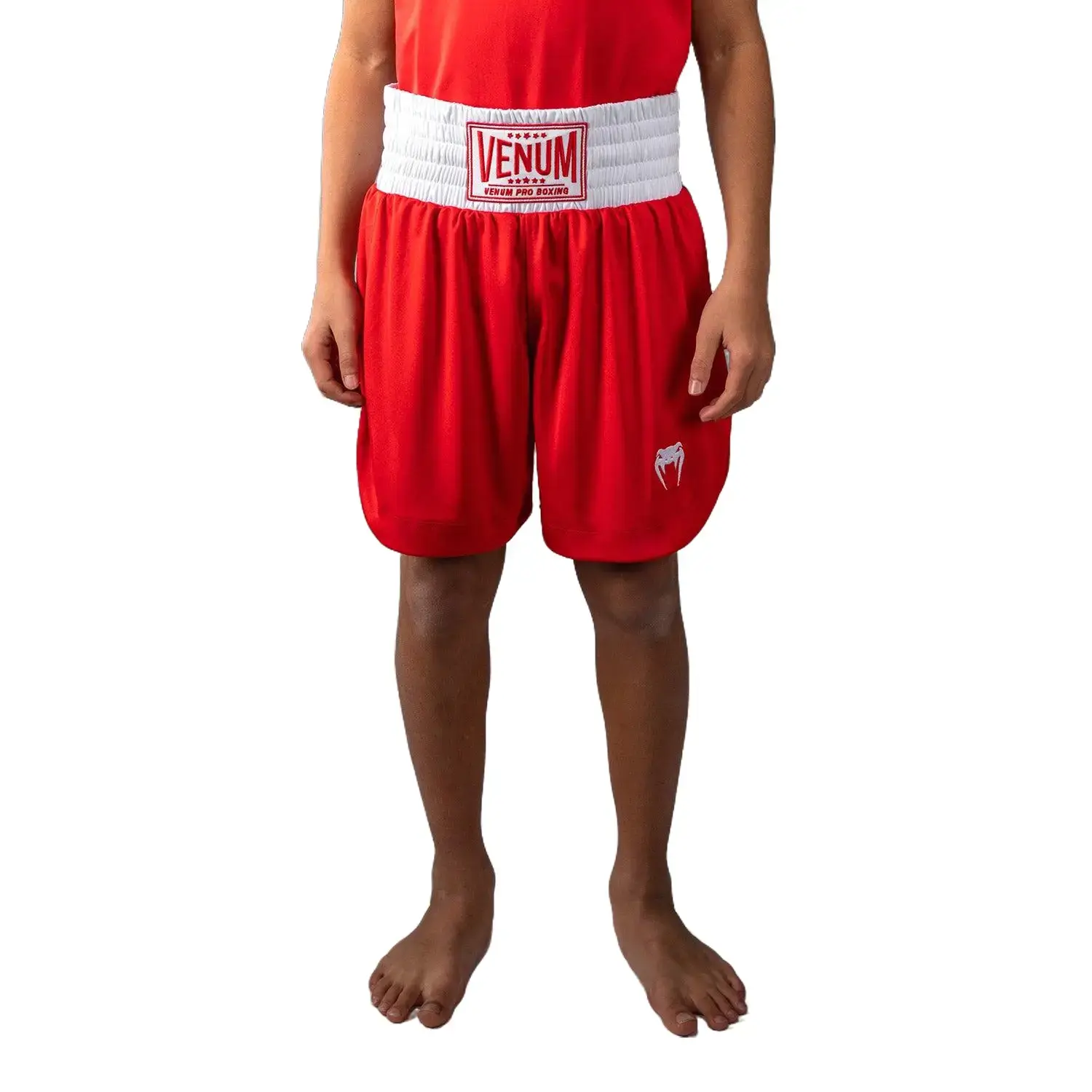 Venum Classic Youth Boxing Shorts - Fire Red, Athletic Wear for Boxing, Gym Sessions, and Workout Activities, Athletic Wear Shorts, Gym Shorts