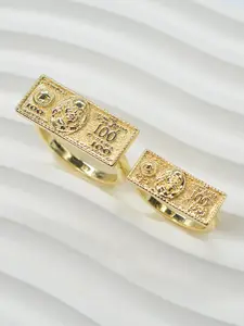 Fashion Creative Dollar Bill Ring Geometric Design Statement Rings Hip Hop Street Style Jewelry for Men and Women, Perfect Gift for Party Valentine's Day Christmas Birthday