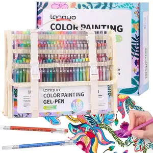 NEW 252 Pieces/234 Colors (Professional Edition) Languo Color Painting Gel Pen Set, 45/72/99/168 Pcs, with Storage Box, 0.6mm Needle Tip, Rich Color, Art Supplies for Diary, Card, DIY, Art Drawing Supplies, Art Craft Supplies