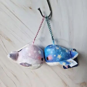 Dream Whale Pink or Blue Starry Design- Soft Adorable Plush Keychain - Collectible AMUSE Plush