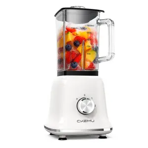 Ckemu  600W Countertop Blender | 4 Color Options | Glass Jar | Ice Crushing, Food Prep & Smoothie Maker | 120V 60Hz | FDA, ROHS, CE Compliant