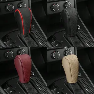 1PCS High Quality Car Shift Handle Cover, PU Leather Non-Slip Gear Shift Sleeve, Wear-Resistant Universal Automatic Gear Sheath, Soft Car Interior Decoration, Comfortable Anti-Slip Gear Knob Protector, Car Accessories