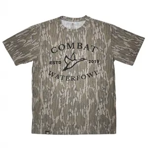 Combat Waterfowl Washed Out Tee Mossy Oak Original Bottomland, Mossy Oak Original Bottomland Combat Waterfowl Printing Short Sleeve Shirt