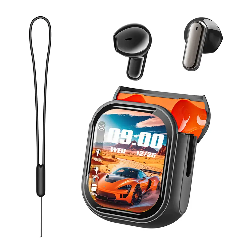 LED Display Bluetooth 6.0 Earphones with Custom Wallpaper, Hi-Fi Waterproof Wireless Earbuds, Built-in Mic for Office Sports Study & Audio Calls