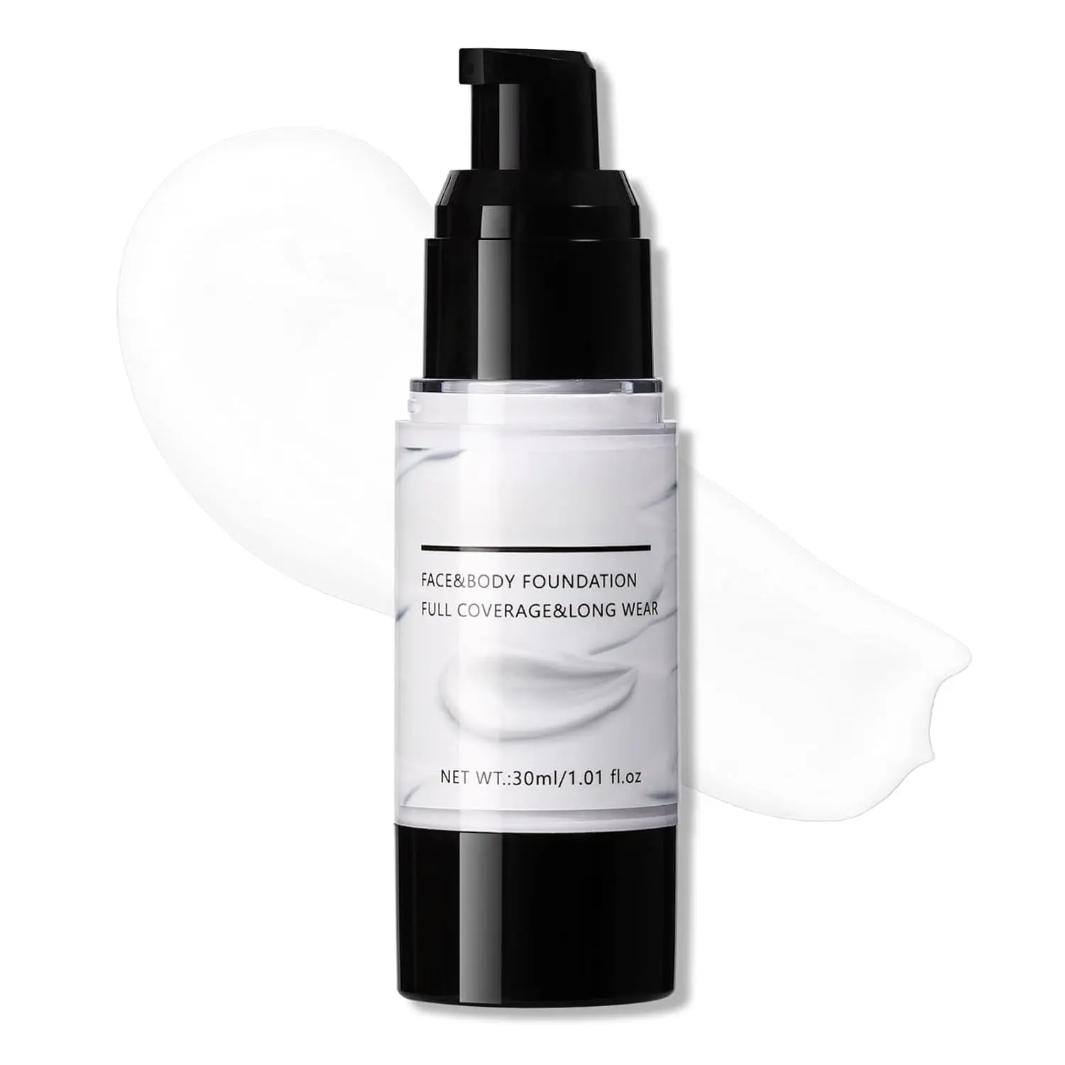 White Liquid Foundation, Full Coverage Waterproof Cosmetic for Parties & Cosplay, Long-Lasting Makeup for a Flawless Natural Look, Alcohol-Free, 20g