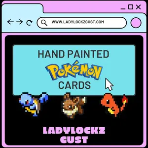Custom Hand-painted Pokémon Cards - Each Card Made to Order with High-Quality Materials, Stunning Colors, and Acrylic Top Coat