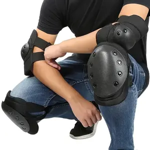 Knee & Elbow Pads Set, Gardening Gloves, Outdoor Sports Elbow & Knee Pads, Suitable for Outdoor CS Graffiti Ball Game, Cycling, Skateboarding Equipment, Elbow and Knee Pads