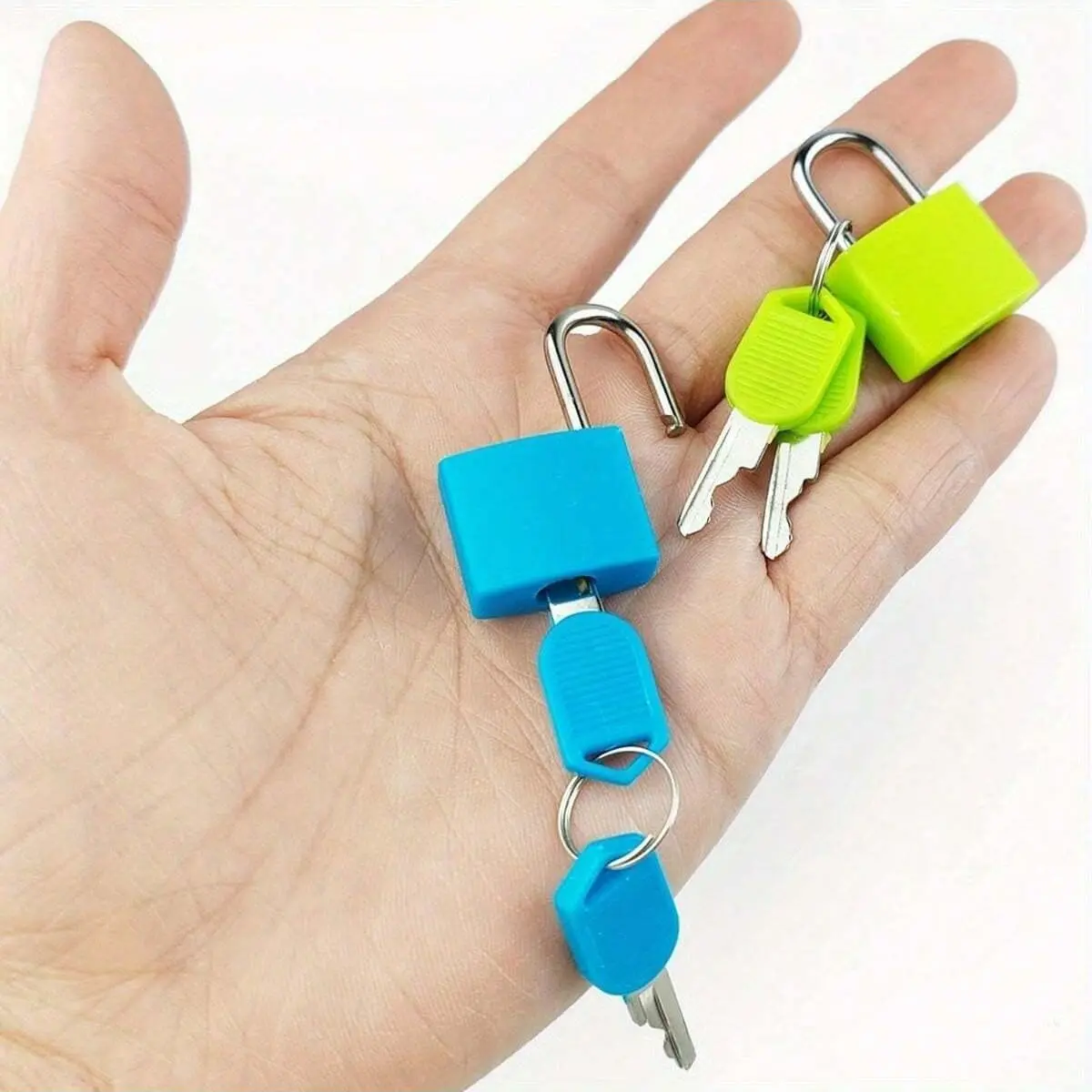 Multi-Color Mini Keyed Luggage Locks, Safety Lock, Security Lock, Secure Lock, Metal & Plastic Hanging Locks, Ideal for Suitcases Backpacks Boxes Laptop Bags, Luggage Accessories