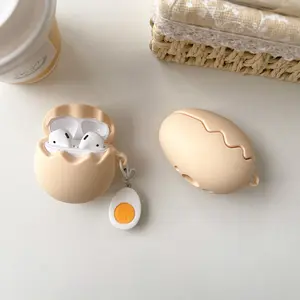 1 egg shaped earphone case,Cute wireless Bluetooth earphone case, drop resistant, durable, stylish and protection accessory, suitable for AirPods pro3/1/2/4/pro/pro2(Different models may have different shapes)
