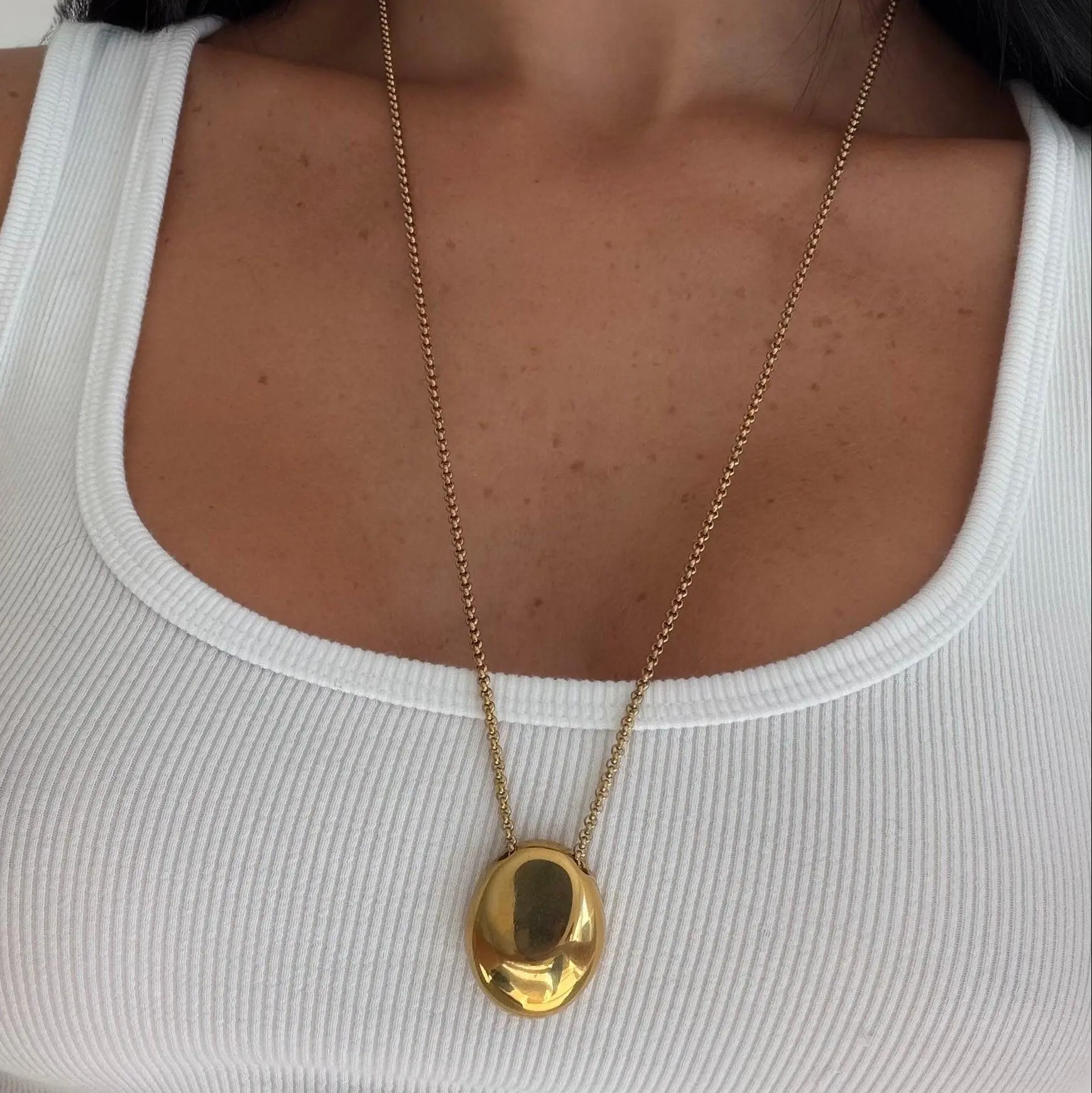 EVRY JEWELS Gold or Silver Plated Women's Hypoallergenic Aurora Glow Long Necklace