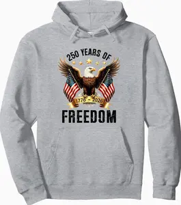250th Anniversary American Flag Eagle Hoodie 1776–2026 Patriotic Independence Day Pullover Hoodie Women & Men Gift for Patriots