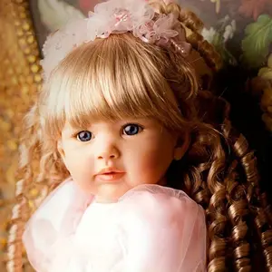 BZDOLL Lifelike 24" Soft Vinyl & Cloth Body Reborn Doll - Bebe with Realistic High-Grade Acrylic Eyes, Blonde Braided Hair & Pink Outfit|  ASTM F963/EN71 Certified Gift Ages 3+| Collectible Home Decor, Parents Present