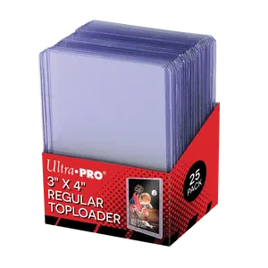 Ultra PRO 3" x 4" Clear Regular TOPLOADER® Sleeves 25ct for Standard Size Cards Durable PVC Protection