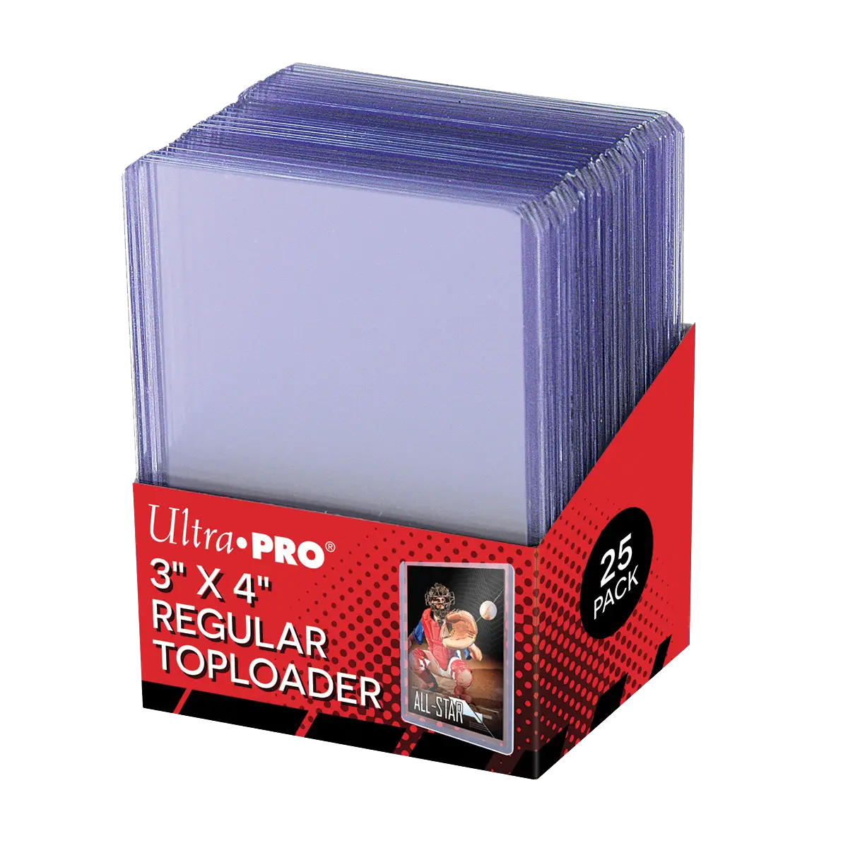 Ultra PRO 3" x 4" Clear Regular TOPLOADER® Sleeves 25ct for Standard Size Cards Durable PVC Protection