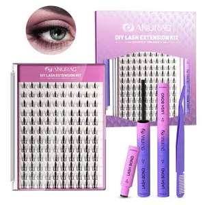 ANURAG DIY  Extension  Cluster Single  Set Beginner Friendly  Bonding and Sealing for Girls at Home DIY  Extension Makeup Gift Makeup Cosmetic lashes eyelash kit，Christmas gifts, New Year gifts，#SummerVibes