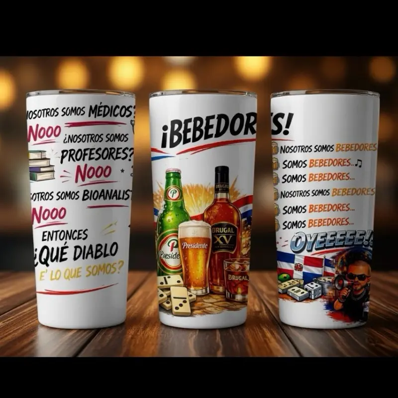 SOMOS BEBEDORES Nacho Estrella Planeta Alofoke BRGAL Presdent Bathroom Tumbler, Home Bathroom Supplies Drinking Cup