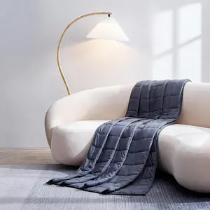 SMART QUEEN Weighted Blanket for Adults Heavy Blanket, Breathable Cotton with Natural Glass Beads