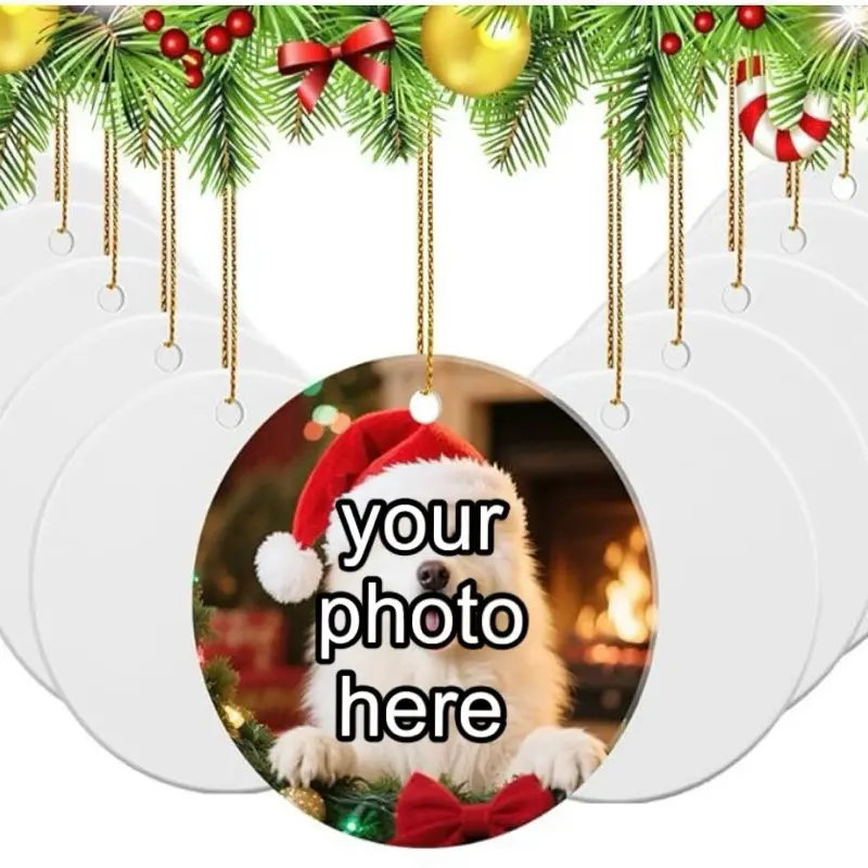 Personalized Christmas Tree Ornaments Custom Photo Upload for Festive Decorations