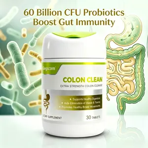 Kingscom Colon Clean Extra Strength 15 Day Cleanse Gut and Colon Gut Health & Detox Support | Natural Dietary Supplement Healthcare Support Caffeine Free with Okra Powder ,Dandelion Root & Orange Peel 30 Capsules