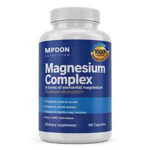 Nutrition Magnesium Complex 500mg Blend with Vitamin D3 & Zinc for Muscle Nerve Heart Bone Wellness & Immune Defense 90 Capsules Healthcare Supplement