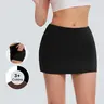 FireSwan Women's Low-Rise Solid Color Activewear Skort - Lightweight, Anti-Exposure, Adjustable, Twirl-Friendly Drape, Above-Knee, Stays Put, Casual, Ideal for Tennis & Fitness, Summervibes, Lightweight Athletic Skirts, Sports Skirt with Shorts
