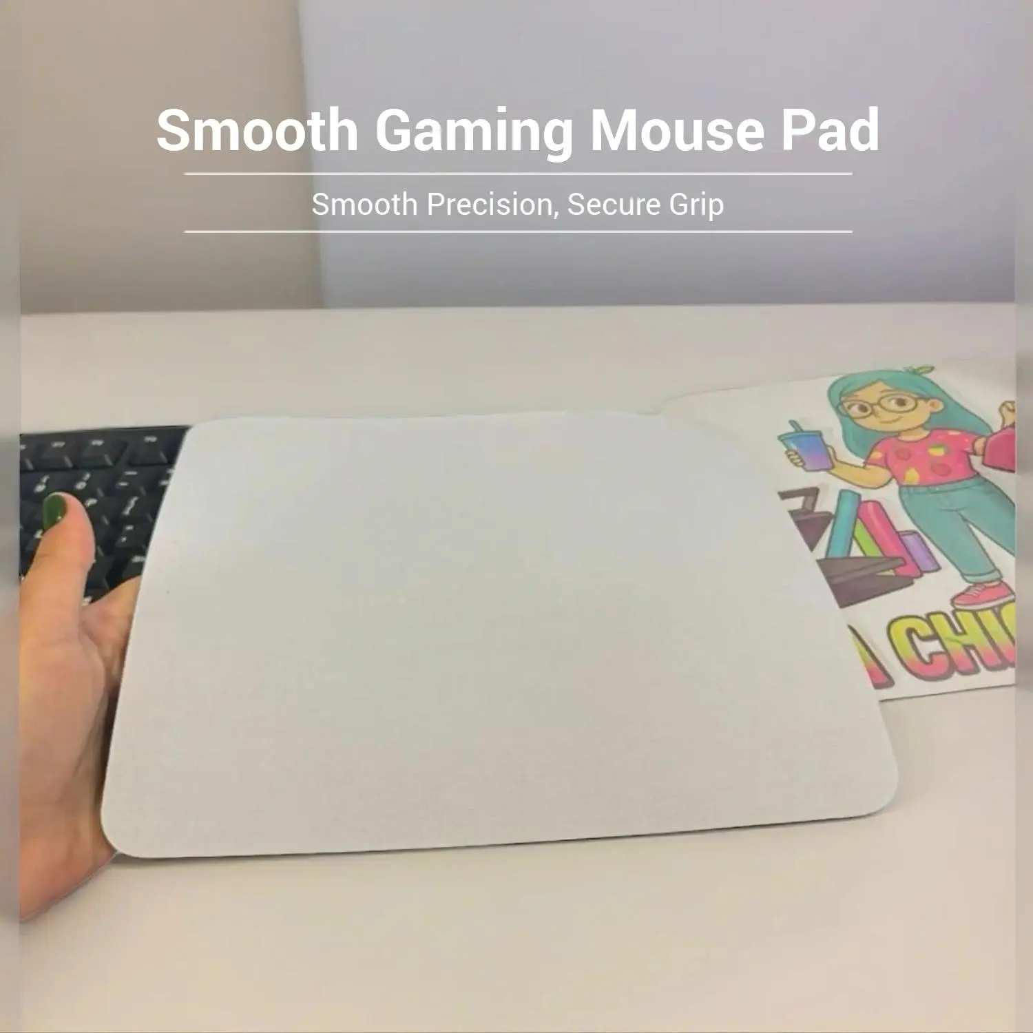 Smooth Gaming Mouse Pad - Smooth Surface for Precise Control & Comfortable Grip - Durable Non-Slip Base - Ideal for Gaming & Office Use