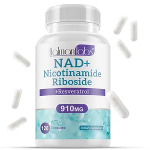 Hatmanlabs Liposomal NAD+ with Resveratrol Edible Daily Food Supplement - Sugar-Free, High-Purity, Energy-Boosting Vitamin for Healthcare & Fitness - 120 Capsules