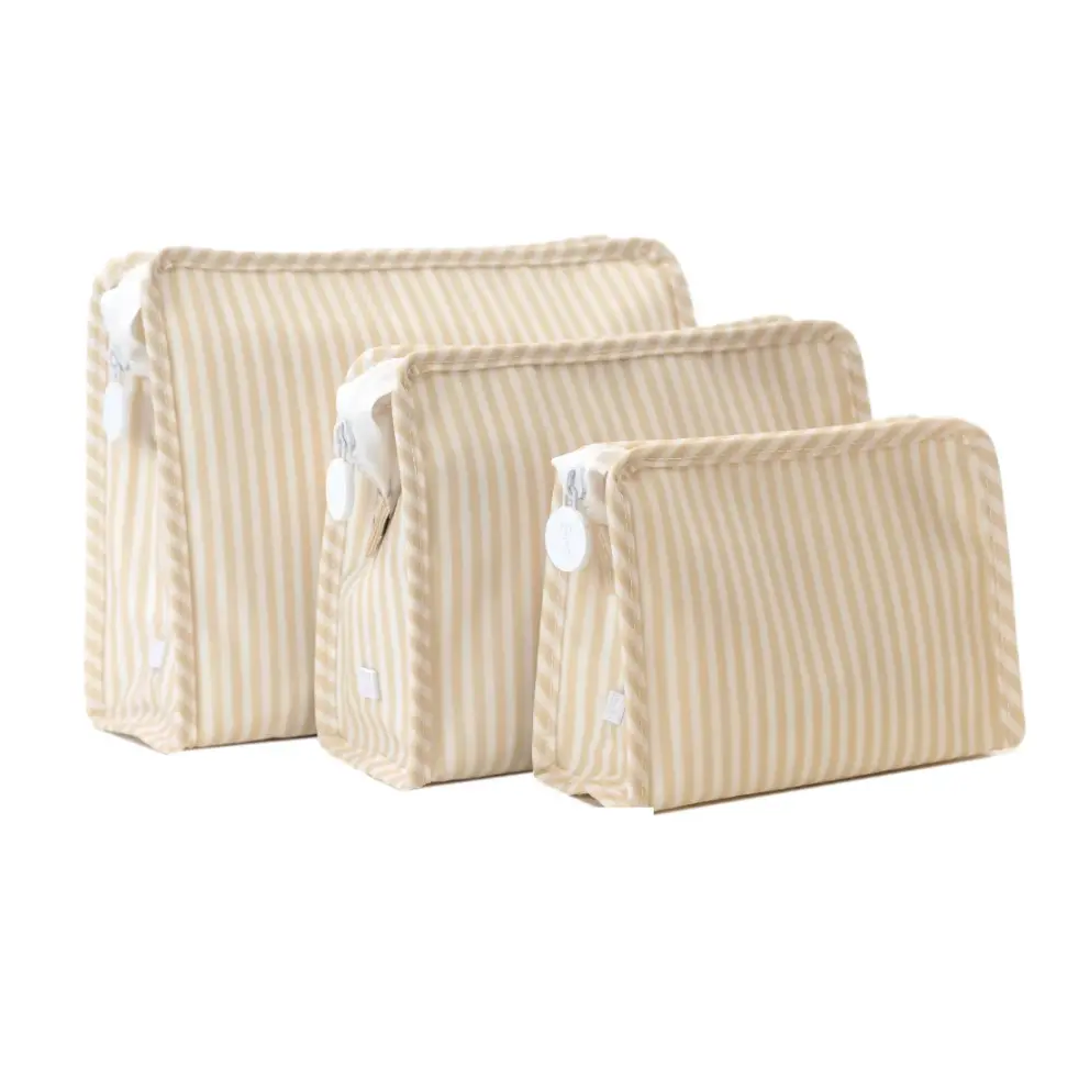 ROADIE MEDIUM Zip Pouch - PIMLICO STRIPE SAND