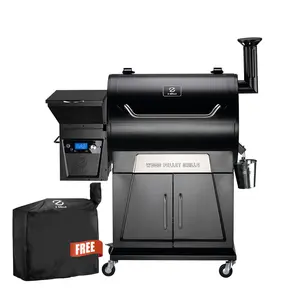 Z GRILLS 700D3 Pellet Grill Smoker with PID 3.0 Controller, 700 Cooking Area, Meat Probes, Rain Cover for Outdoor BBQ