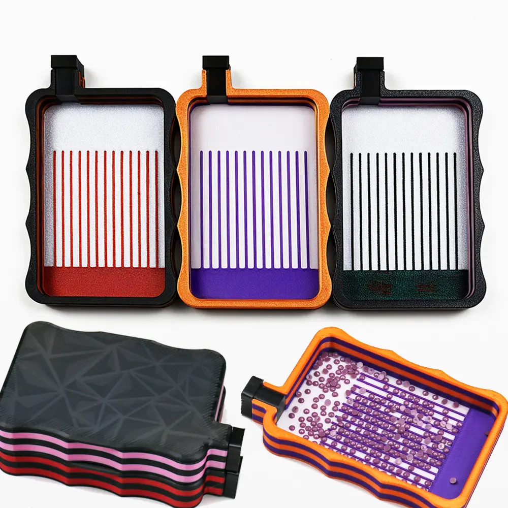 1Pc Stackable Tray with Lid Closure for DIY Crafts No Spill Bead Organizer Sorting Tool for Art Enthusiasts, Stackable Trays