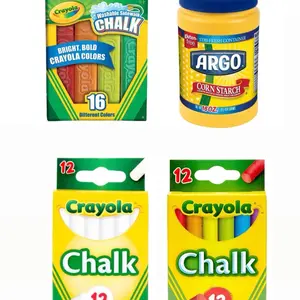 40 Colorful/White Crayola Chalk and Argo Cornstarch