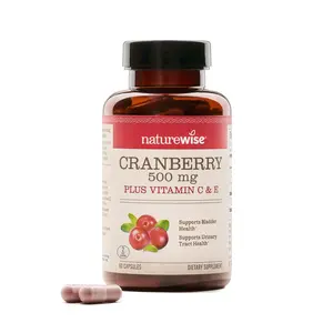 NatureWise Women's Cranberry Pills - 12,500mg* Extract Supplement with Vitamin C & E - Urinary Tract & Bladder Cleansing - Vegan, Non-GMO, Sugar-Free Capsules - USA Manufactured