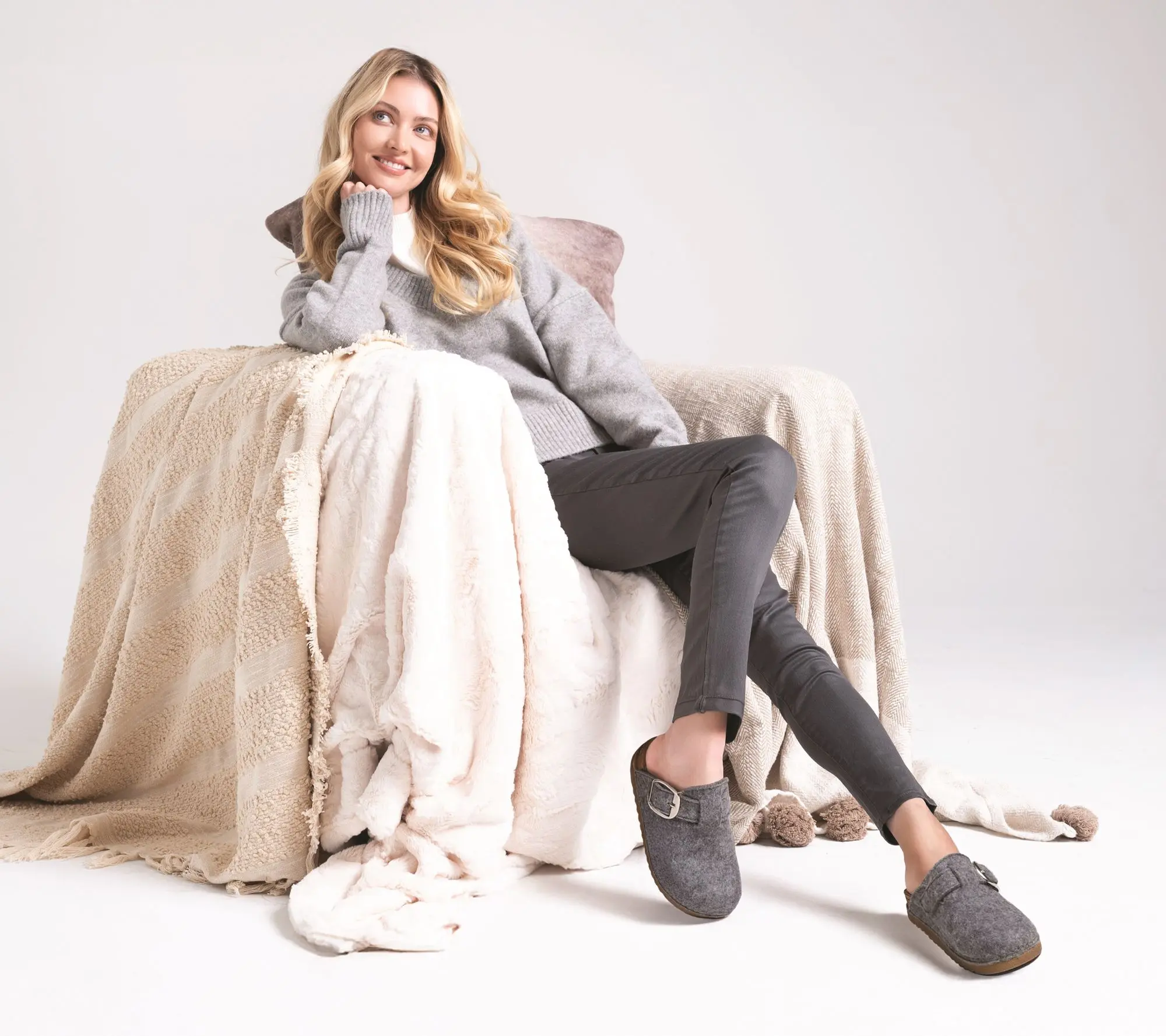 Flexus by Spring Step Wool Adjustable Buckle Clog - Cloggiller