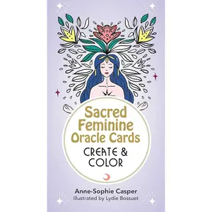 Sacred Feminine Tarot Card Game - Create and Color Set with 33 Customizable Oracle Cards, Step-by-Step Guidebook for Divine Channeling