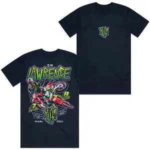 Jett Lawrence Merch MXON LAWRENCE BROTHERS TEE NAVY SHIRT
