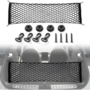 Cargo Net Stretchable. Adjustable Elastic Trunk Storage Net with Hook for SUVs, Cars and Trucks, Car Exterior Accessories (43.3x15.8 Inch)