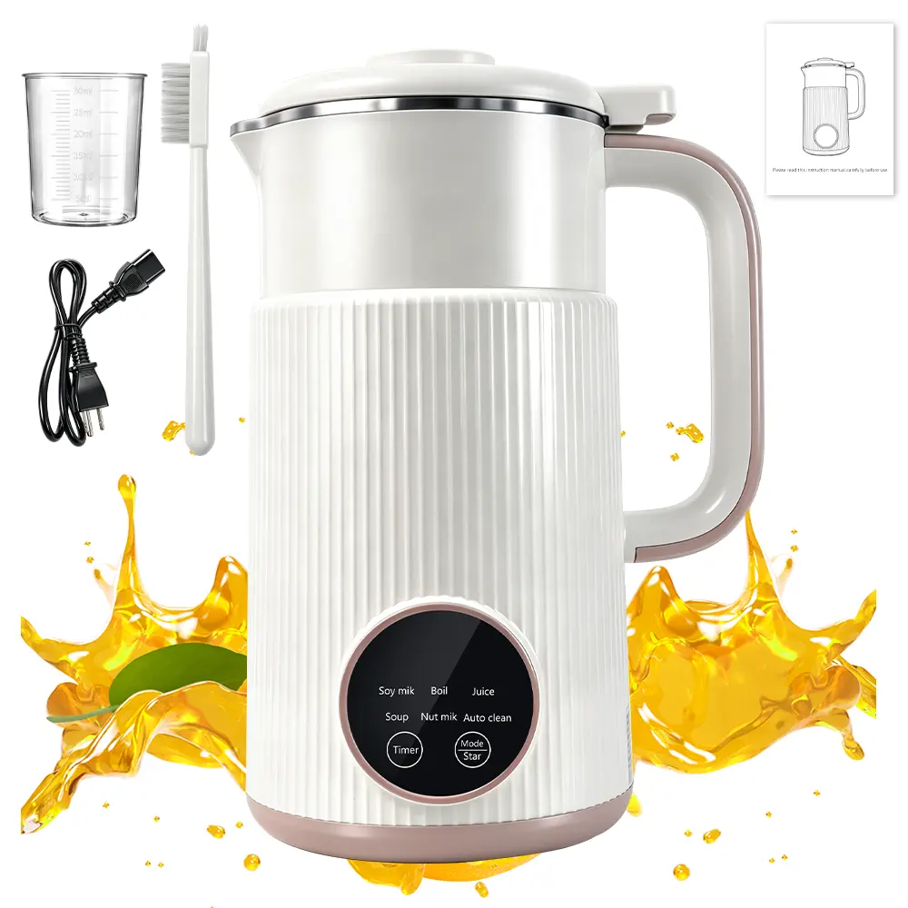 8-in-1  Nut Milk Maker Automatic Almond Milk Machine, Homemade Plant-Based Milk Maker for Oat, Soy, Juice, Chowder with Delay Start, Keep Warm & Auto Clean