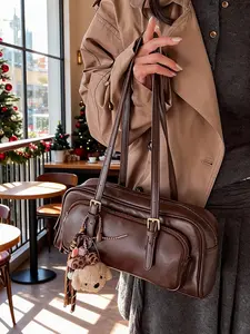 Women's PU Handbag Pillow Bag, Pu Tote Satchel, Large Capacity Shoulder Crossbody Bag, Stylish Commuter Accessory, Trendy Design for Daily Use