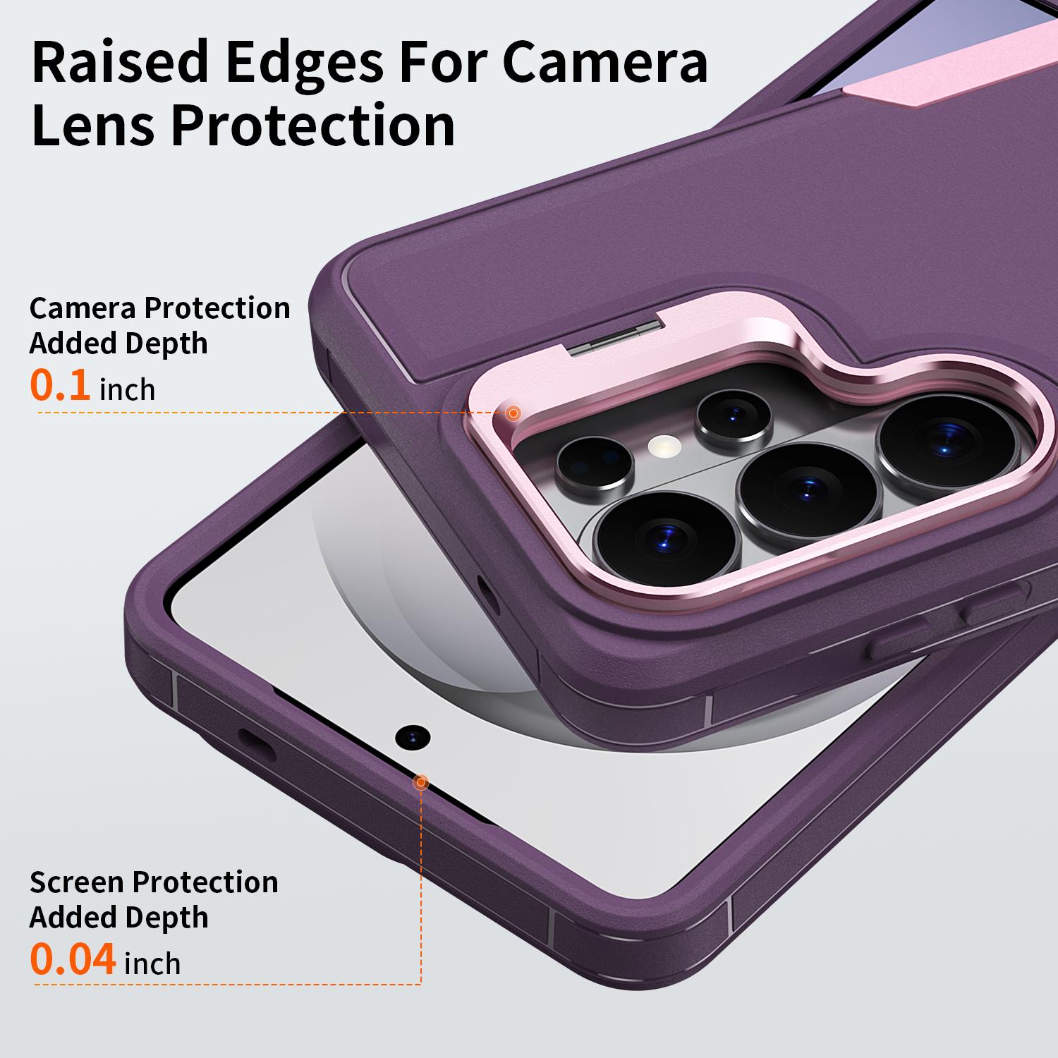 Designed for Samsung Galaxy S26 Ultra S25 S24 S23 S22 Case with Kickstand, 2 in 1 Military Grade Drop Heavy Duty Rugged Shockproof Protective Cover Case