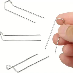 50pcs Green M-Shaped Floral Pins, Craft Picks for Wreaths, Bouquets & Plant Arrangements