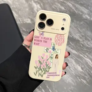 God's Plan & Tulip Collage Phone Case with Ultra Skin friendly Touch All Inclusive Lens Phone Case Suitable for Apple 17 16 15 14 13 12