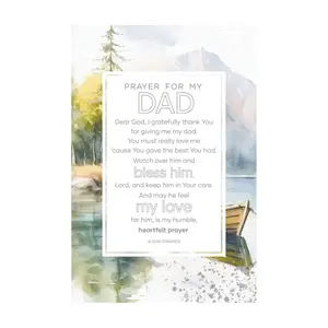 Dexsa Prayer For My Dad Wood Plaque with Easeland Hook