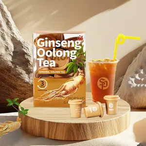 Energy Drink Mix Powder with Ginseng | Sugar-Free | Light Caffeine | Instant Energy Tea | 10 Servings