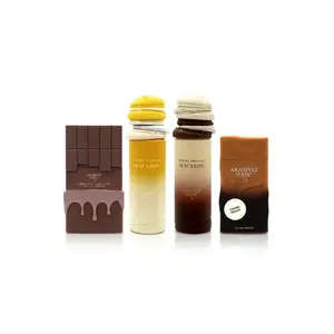 VIRAL Gourmand Perfume Bundle | Chocolate Ganache + Vanilla Macaron + Cookie Dough + Caramel Macaron | Long Lasting Sweet Arab Perfume Set 4x100ML