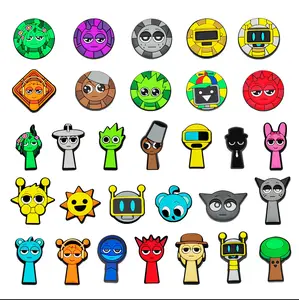 Cartoon Game Croc Shoe Charms for Kids Boys Girls Women Men PVC Wristband Sandals Clog Accessories Party Favor with Dragon and Character Designs