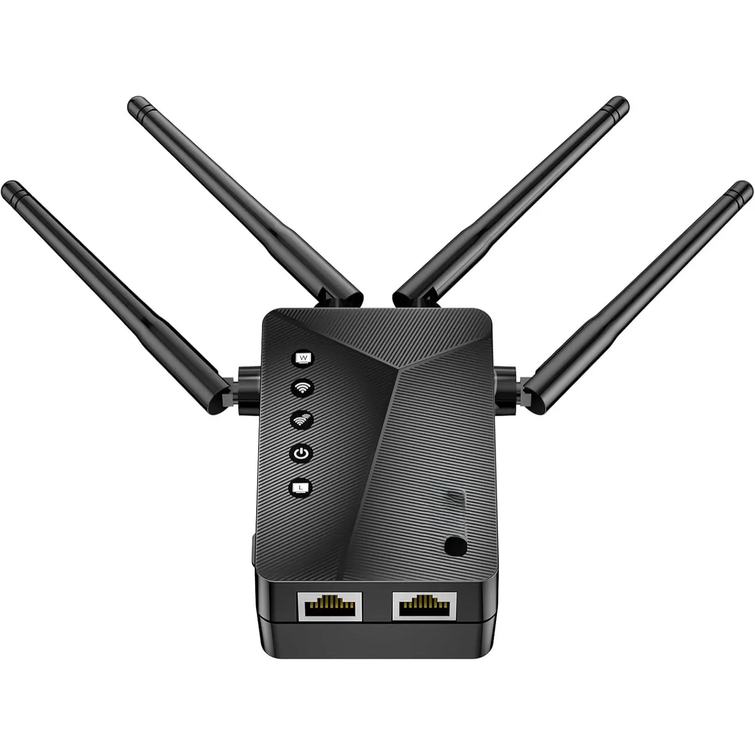 Long Range WiFi Signal Booster for Whole Home & Backyard - 10K Sq.Ft Coverage w/4 Antennas| 90% Faster Internet Booster w/Ethernet Port, Easy Setup Wireless Repeater Works with Any Router| Long Range