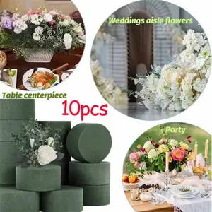 Floral Foam, 10pcs Round Floral Foam Bricks, Dried Flower Foam Blocks, Artificial Flower Clay DIY Arrangement Kit