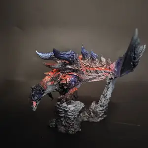 Monster Hunter Zanlung Fire Dragon World Anime Model Figure, Desktop Decoration Toy, Collectible Desk Ornament, Anime Fan Gift