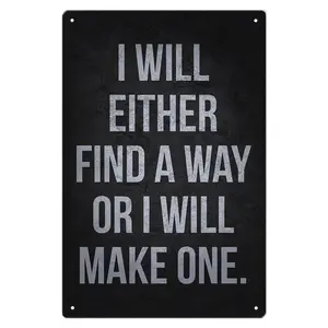 1pc 8x12 Inch Inspirational Quote Sign Motivational Wall Decor for Home Office Simple Style Encouragement Gifts for Motivation Seekers Housewarming Present Rust Free Metal Plaque