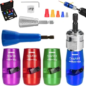 US Regulations Wire Stripping for Drill,8 In 1 Professional Electrician Wire Stripping Twister Tool,Wire Nut Twister Suitable for 6-14 AWG